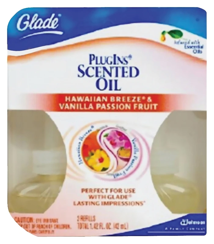 1.34 oz. Hawaiian Breeze and Vanilla Passion Fruit Plugins Scented Oil Refill (2-Pack)