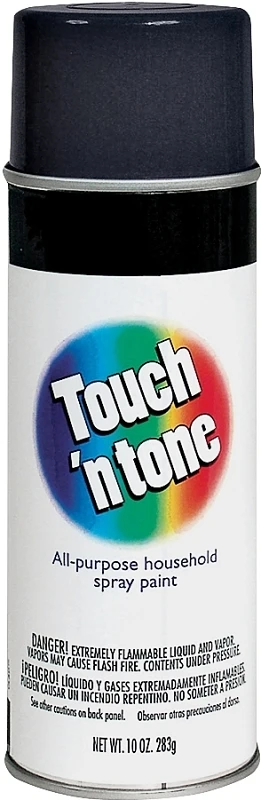 Touch N Tone Flat Black Spray Paint 10 Oz - Multi-purpose, Fast Drying