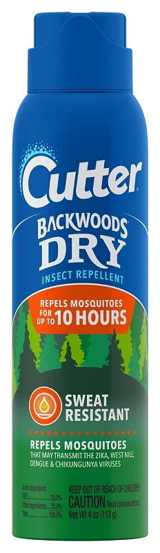 Backwoods Dry Insect Repellent Aerosol Spray, 4 Ounce Can