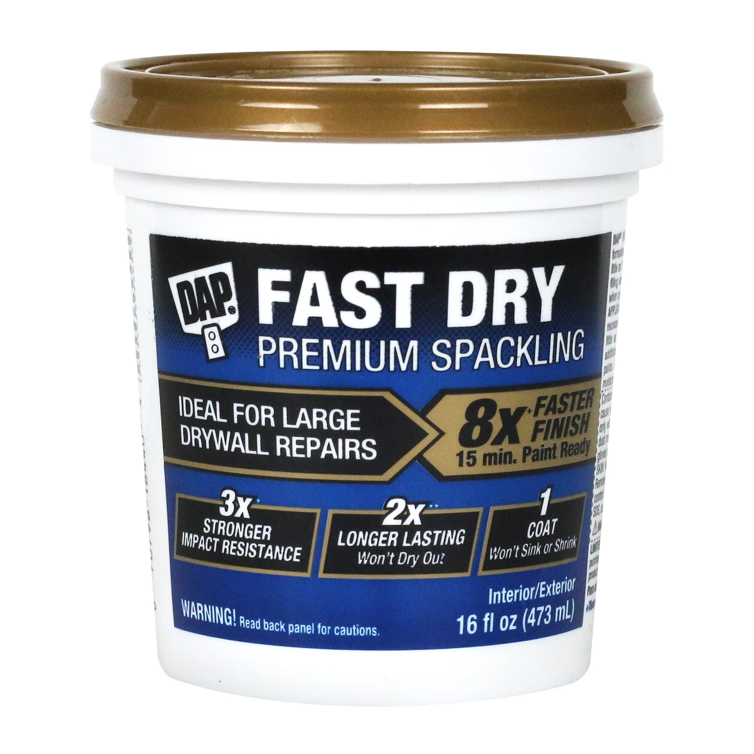 Fast Dry Premium Spackling Compound 16 Oz. Off-white For Interior/exterior Use