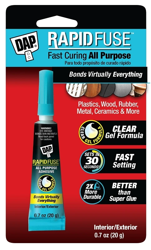 Rapidfuse 20 Gram Clear Multi-purpose Adhesive Gel - Fast Curing, Strong Bond
