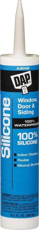 9.8 Oz. Almond Silicone Sealant For Windows, Doors & Siding