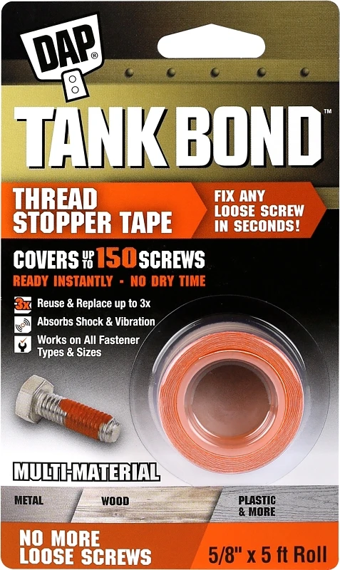 Tank Bond Thread Stopper Screw Tightening Tape 5/8 Inch by 5 Feet