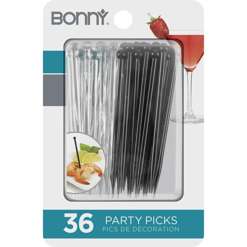 Bonny Barware Party Picks Plastic Appetizer Servers, 36-Ct.