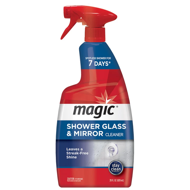 Shower Glass and Mirror Cleaner, 28 Ounce Bottle for Streak-Free Shine