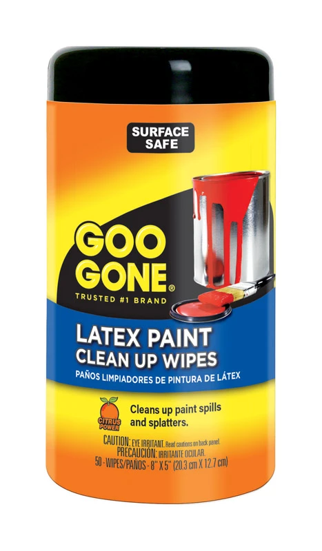 Goo Gone Latex Paint Remover Wipes 50 Count, Indoor/outdoor, Model 2222