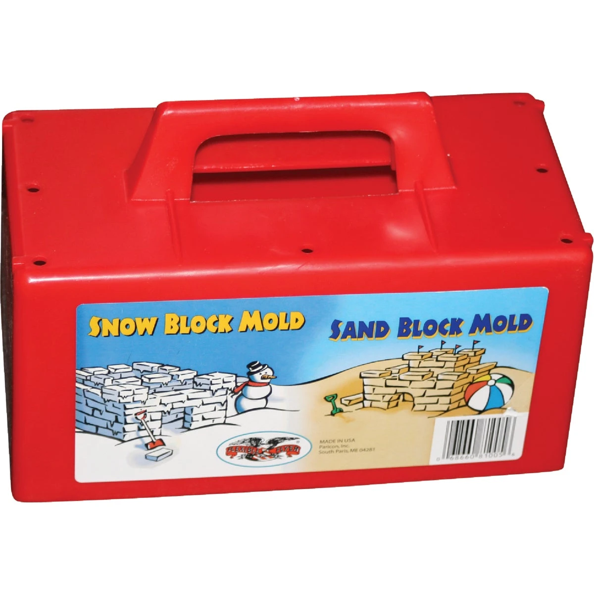 Red Plastic Snow And Sand Block Maker 10 In. Model 605