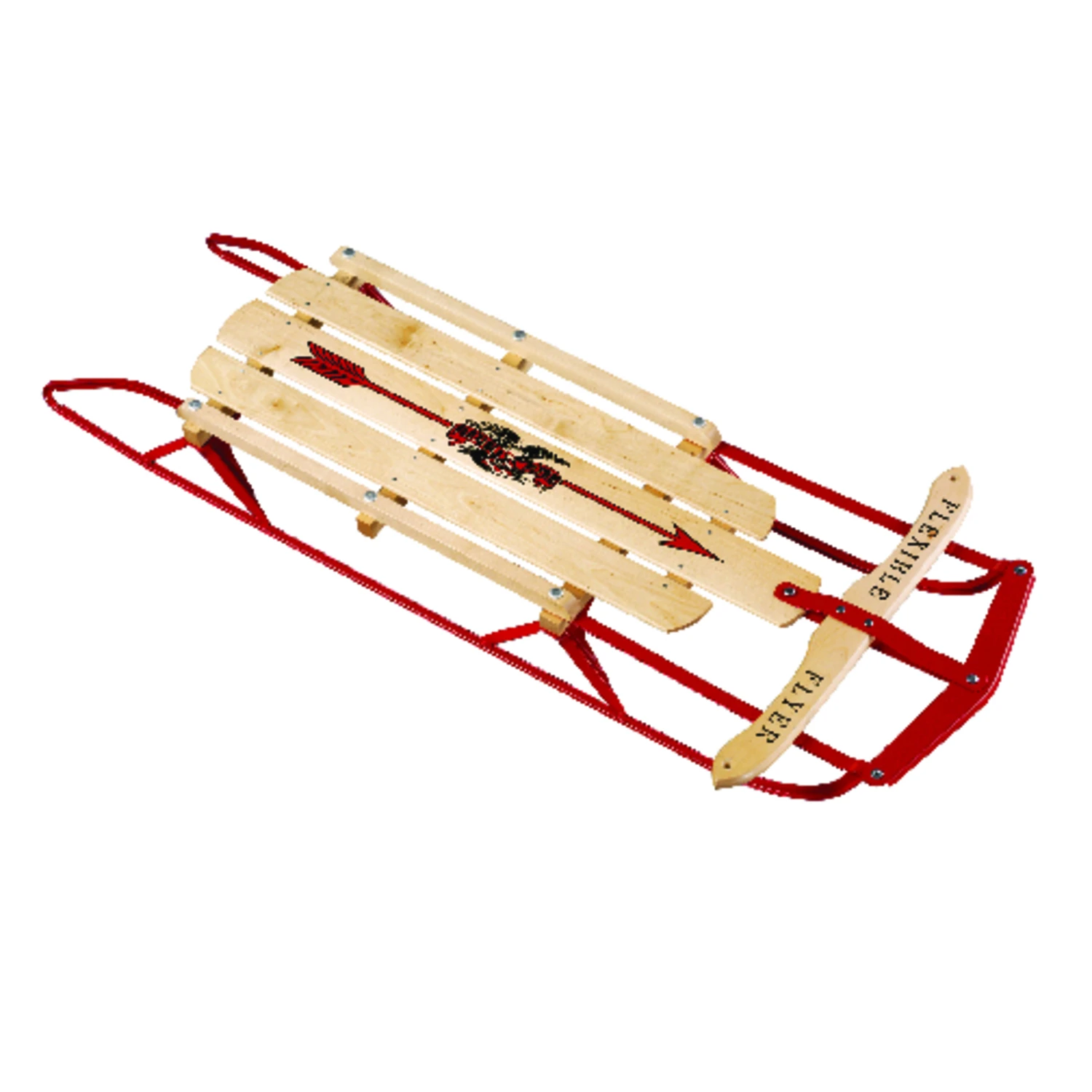 Steel Runner Wood Sled 48 In. With Birch Wood And Steel Runners