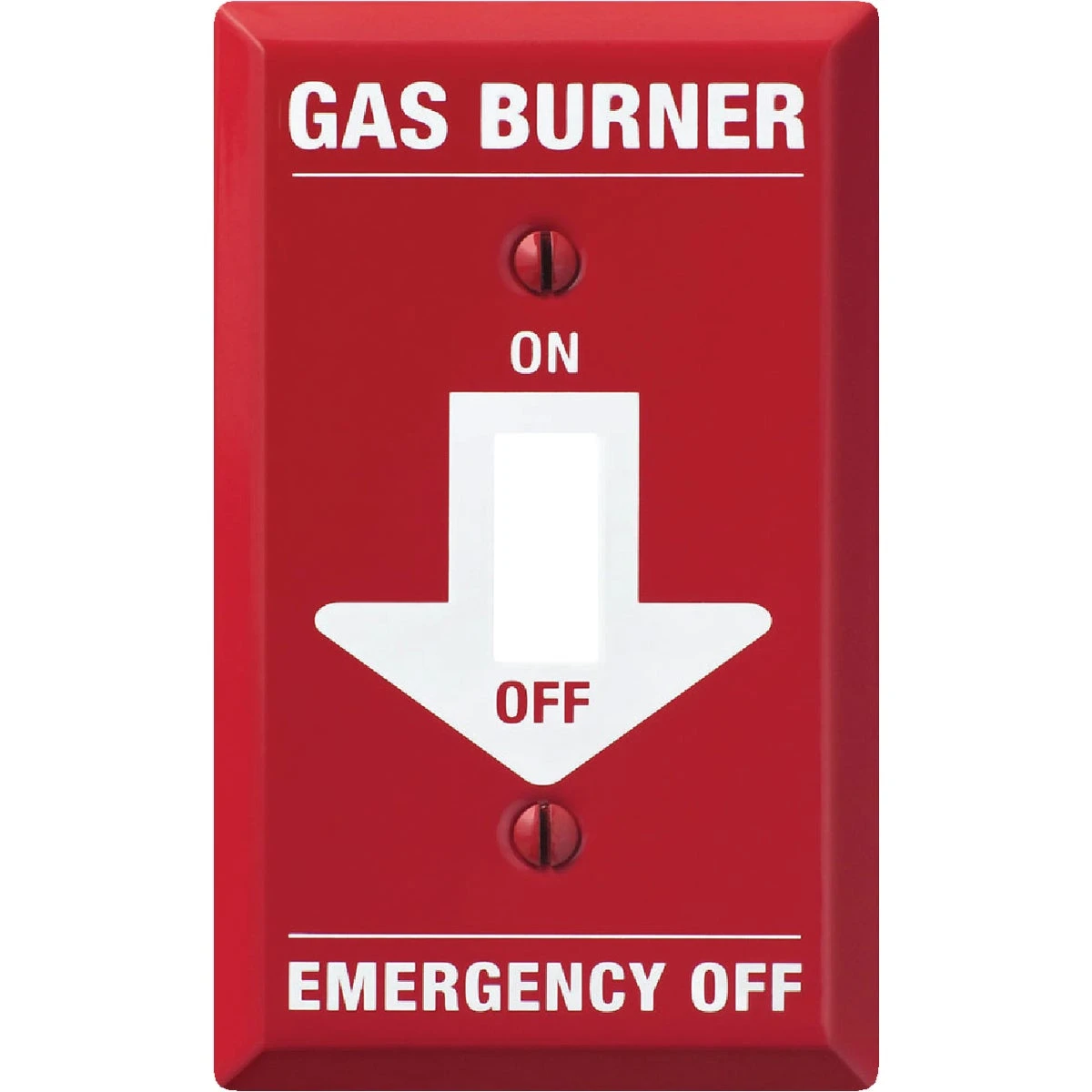 Amerelle Pro Gas Burner Red/White 1 gang Stamped Steel Toggle Gas Burner Wall Plate 1 pk