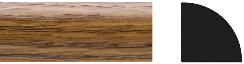 5/8 In. W. X 5/8 In. H. X 96 In. L. Highland Oak Pvc Quarter Round Molding