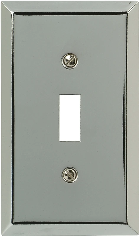 Century Wall Plate, Polished Chrome, Steel, 1 Toggle