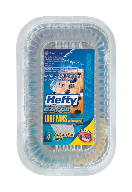Bake Pan With Lids, Small Loaf, 5.75 x 3.25-In., 4-Pk.