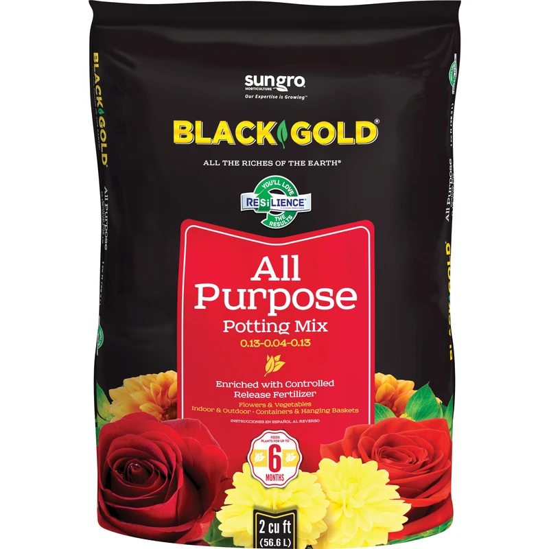 All-Purpose Potting Mix, 2 Cubic Feet, Suitable for Indoor and Outdoor Plants