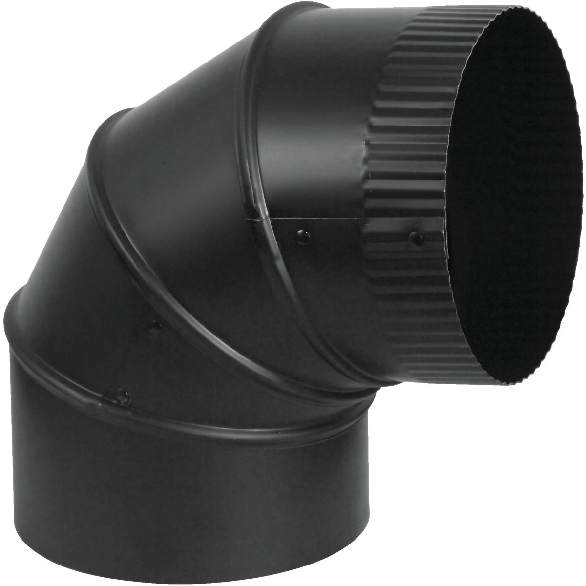 4 In. 28 Gauge Adjustable 90 Degree Steel Stove Pipe Elbow