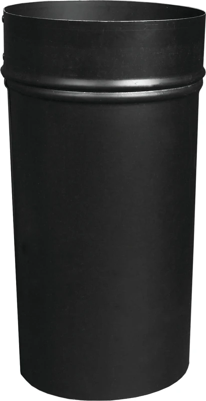 Black Stove Pipe Slip Connector, 24 Gauge Steel, 8 Inch Diameter