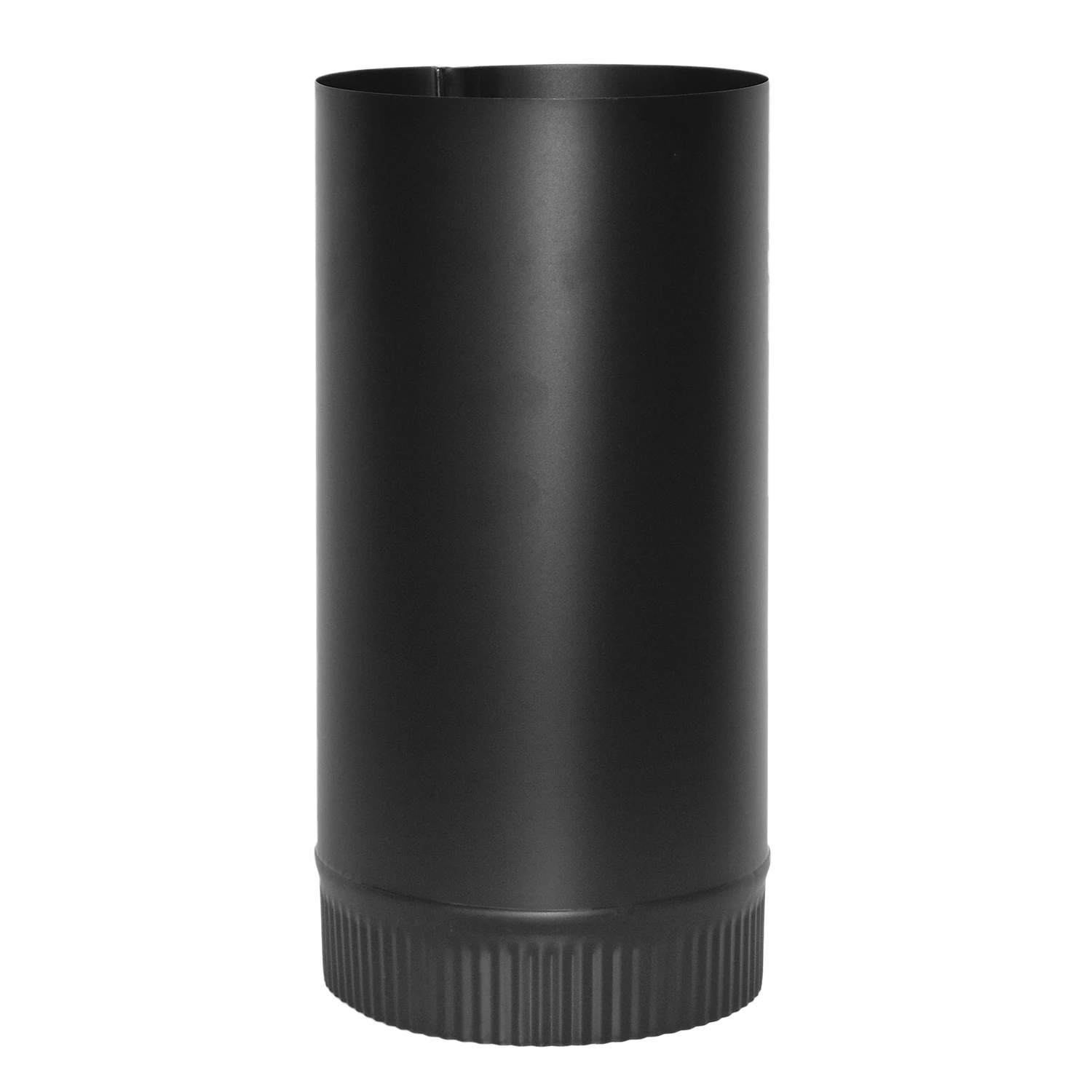Black Stove Pipe, 24 Gauge Steel, 6 Inch Diameter by 12 Inch Length