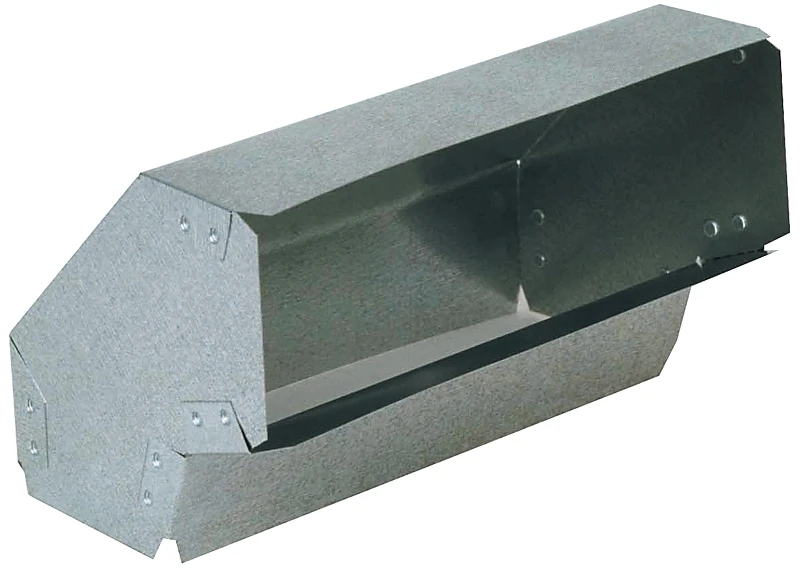 30 Gauge 3-1/4 In. X 10 In. Galvanized Flat Elbow - 90 Degree