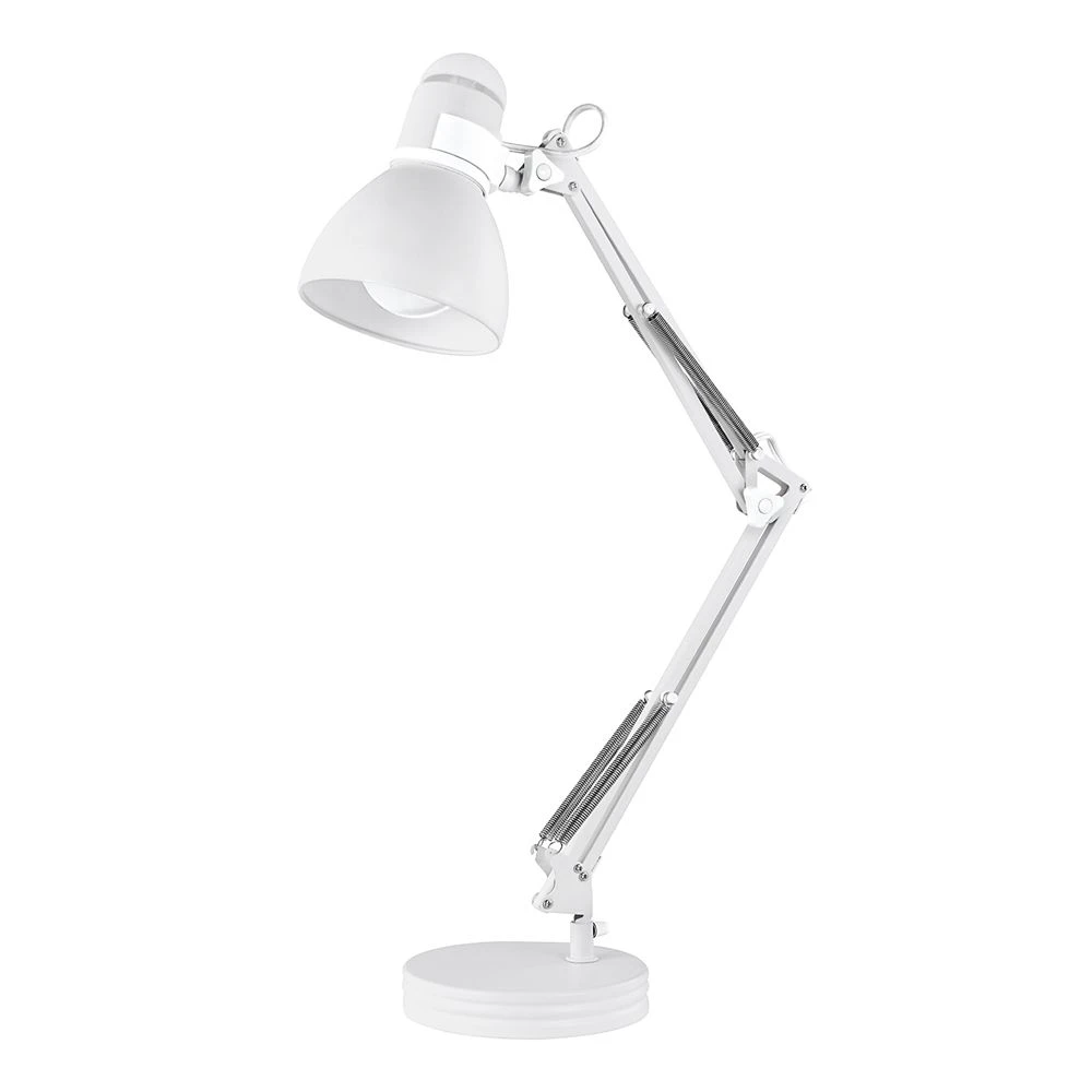 Architect 28-inch Matte White Swing Arm Desk Lamp, Model 52024