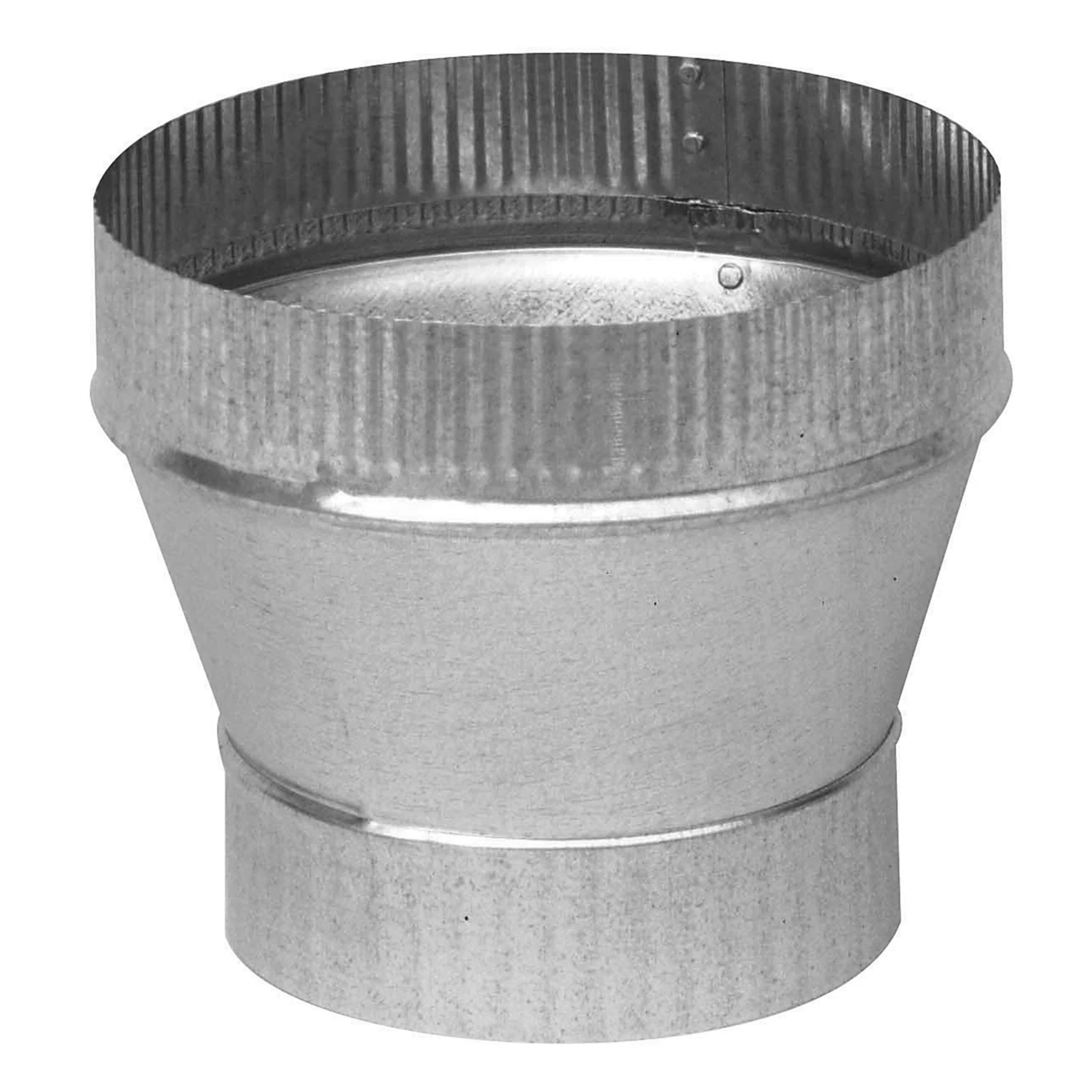 Galvanized Steel HVAC Duct Pipe Taper Increaser, 24 Gauge, 5 Inch to 6 Inch