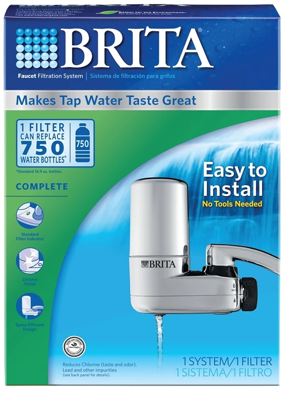 Faucet-mount Water Filtration System, Chrome Finish, Model 35618