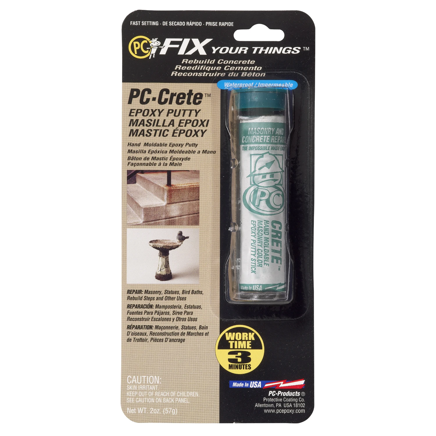 2 Oz. White Epoxy Putty For Concrete And Masonry Repairs