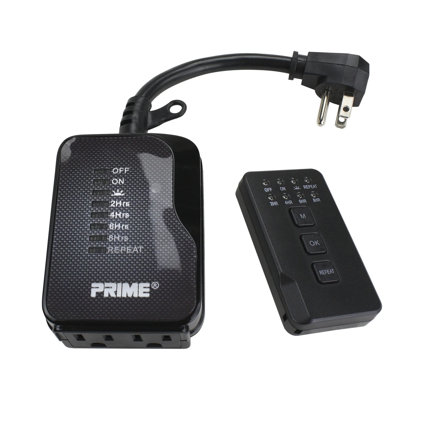 15a 125v 1875w Black Remote Controlled Countdown Timer With Photocell