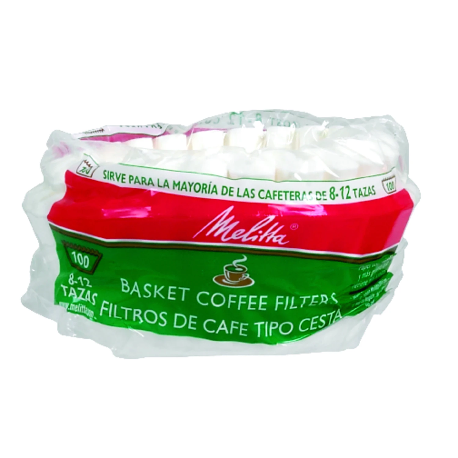 100-Count 8 - 12-Cup White Basket Coffee Filters