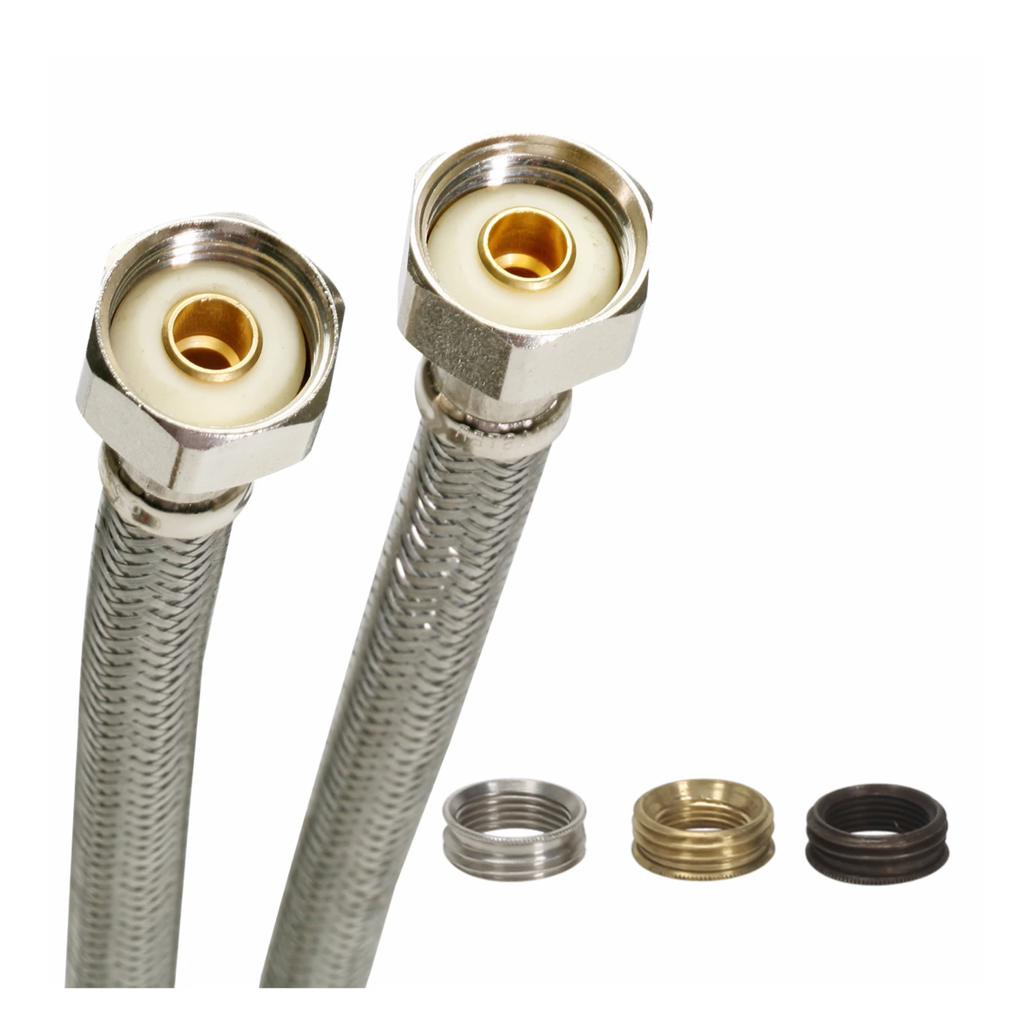 Universal 1/2 In. Fip X 1/2 In. D Fip 30 In. Stainless Steel Supply Line