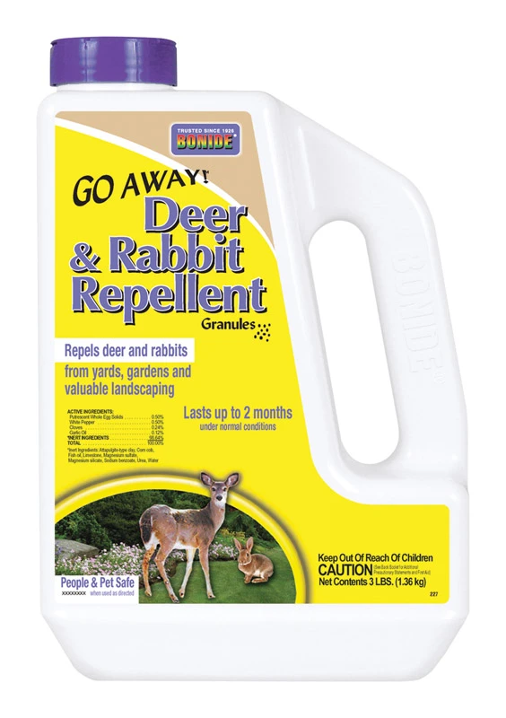 Go Away Animal Repellent Granules For Deer And Rabbits 3 Lb - Safe For Pets
