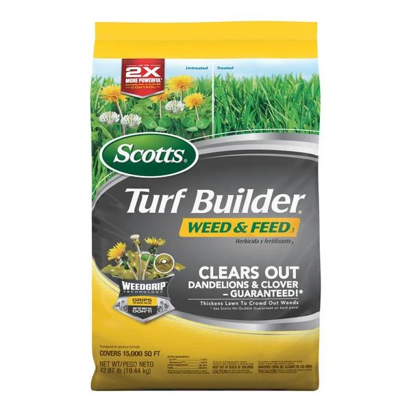 Turf Builder Plus 2 Weed Control 28-0-4 Fertilizer Covers 15,000 Sq Ft