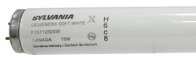 21551 15w T12 18" Warm White Fluorescent Tube Light Bulb