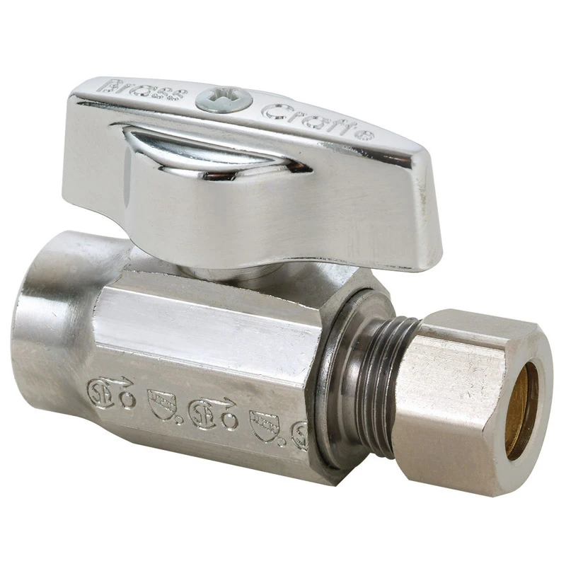 1/2 In. Fpt X 3/8 In. Mpt Brass Shut-off Valve - Ktr14x C1