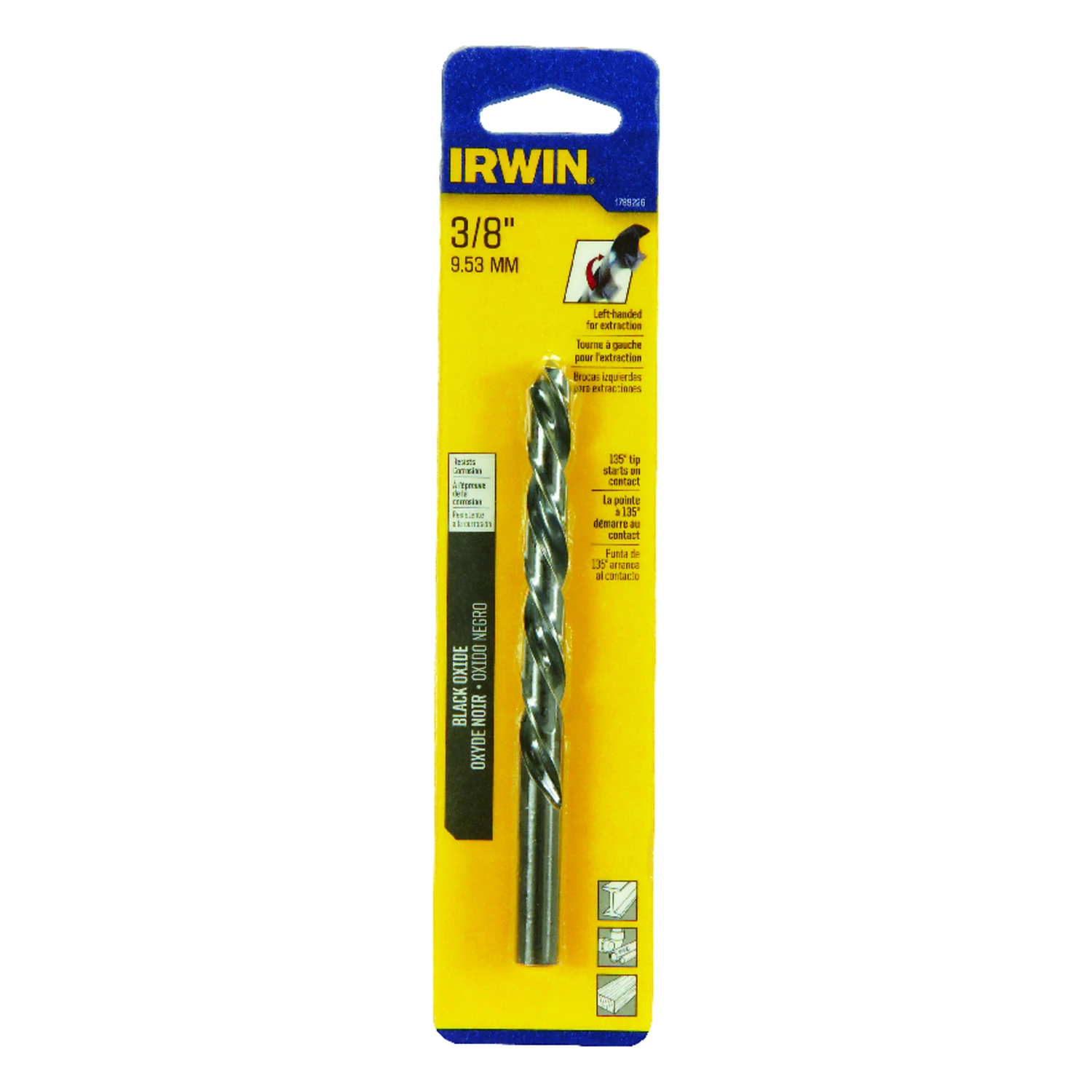 3/8 In. X 5-7/8 In. High Speed Steel Left Hand Drill Bit Round Shank