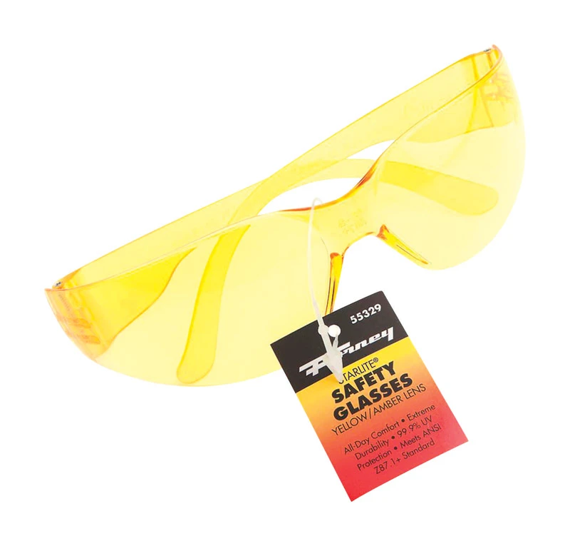 Starlite Compact Safety Glasses Amber Lens Ansi Certified 1 Pc