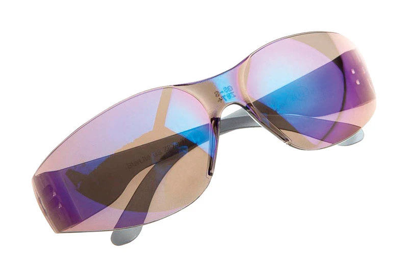Starlite Compact Safety Glasses Blue Mirror Lens Ansi Certified 1 Pc