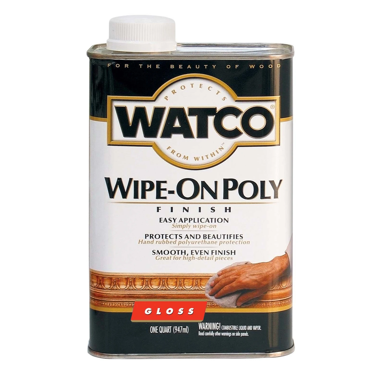 Watco Wipe-on Polyurethane Gloss Clear Oil-based Finish 1 Quart