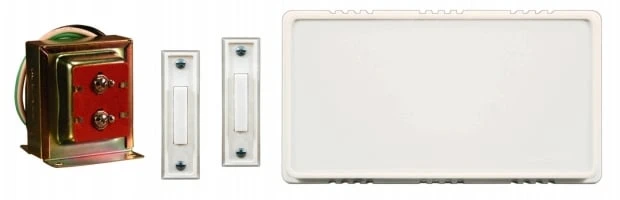 101 Wired Door Chime Contractor Kit With 2 Unlighted Push Buttons