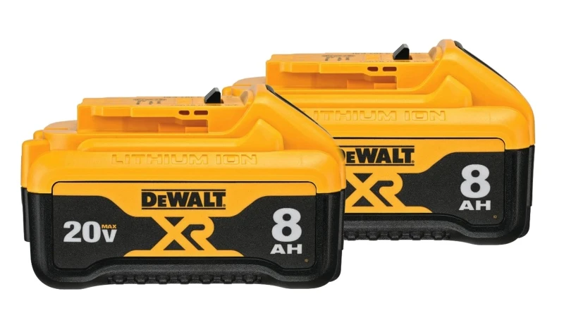 DeWalt 20V MAX XR DCB208-2 8 Ah Lithium-Ion Battery 2 pc