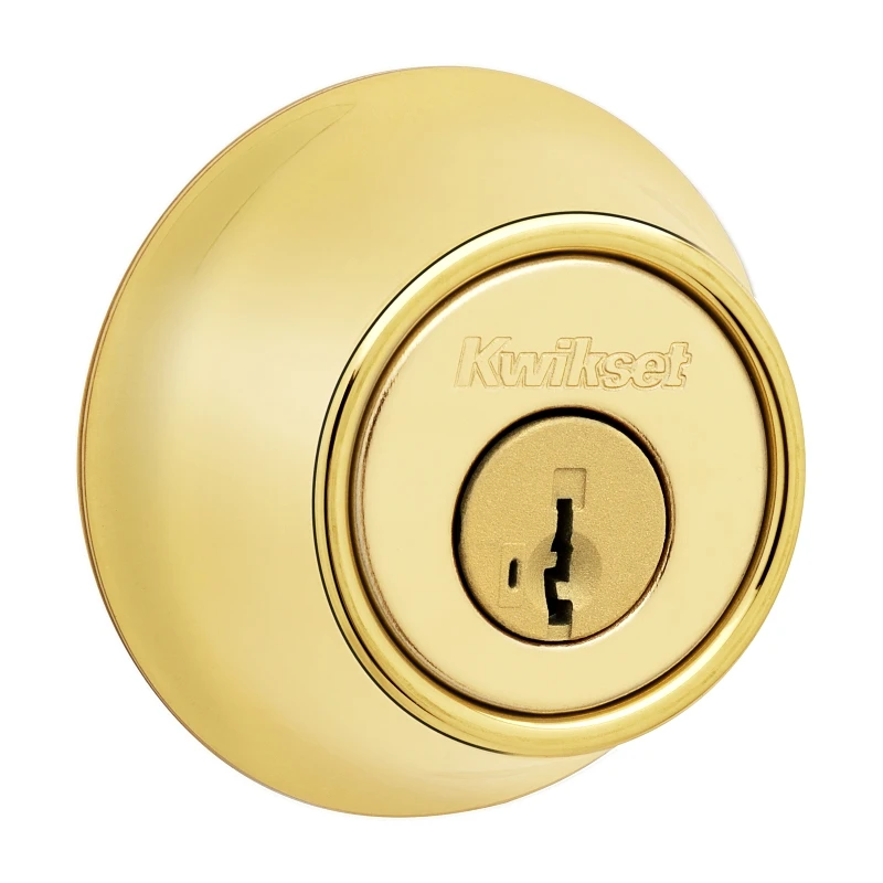 Security Mobile Home Single-Cylinder Deadbolt, Polished Brass