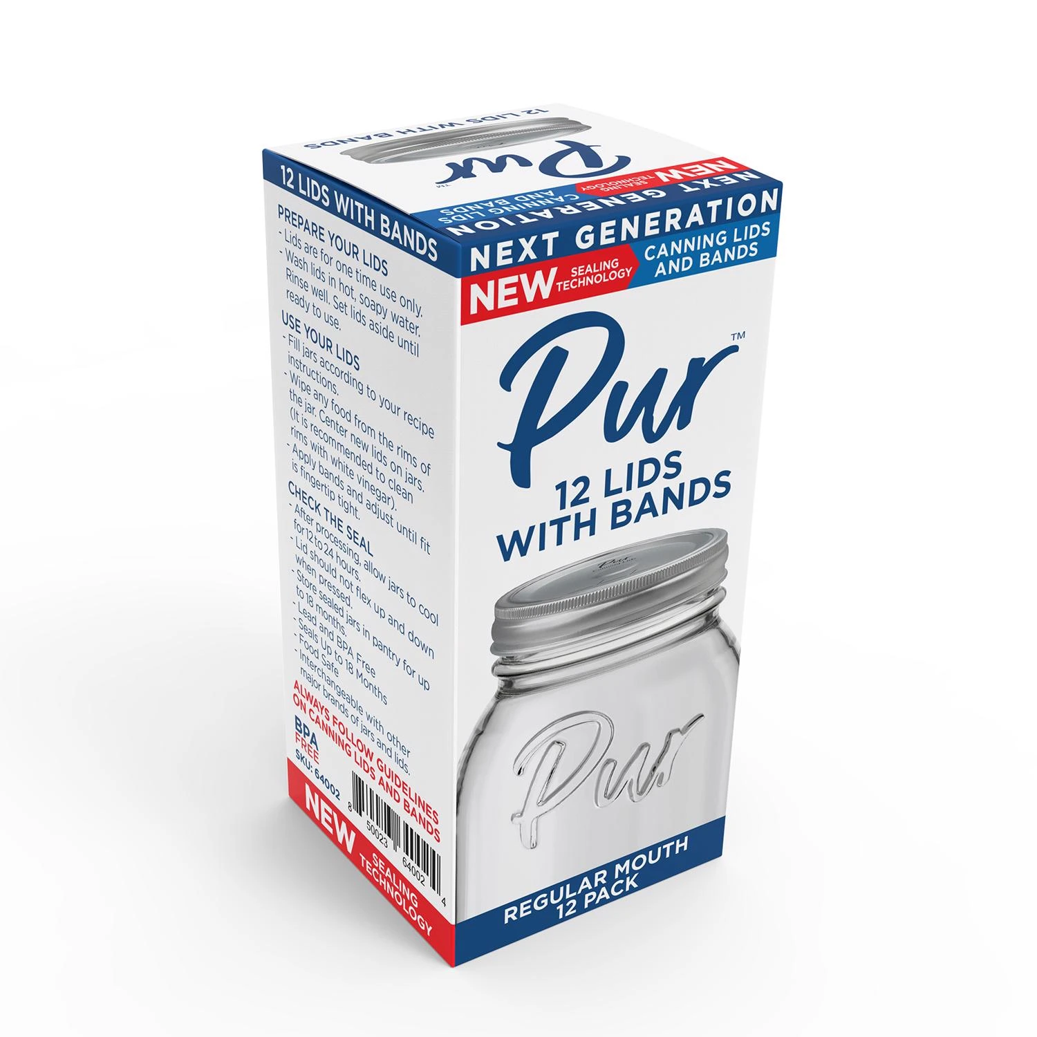 PUR REGULAR MOUTH CANNING LIDS/B