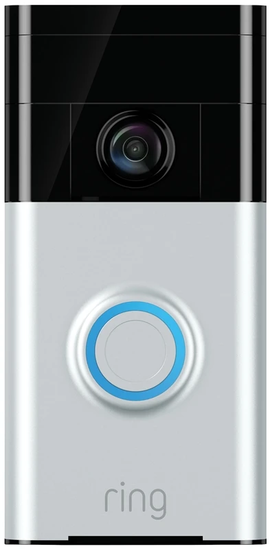 Satin Nickel Wireless Video Doorbell With Hd Camera And Motion Alerts