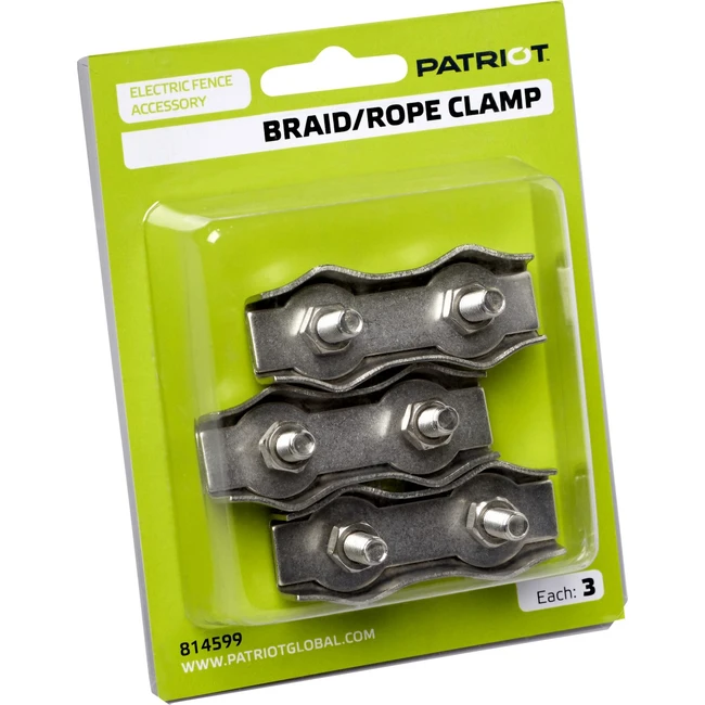 Electric Fence Rope/Braid Clamp, 3-Pk.