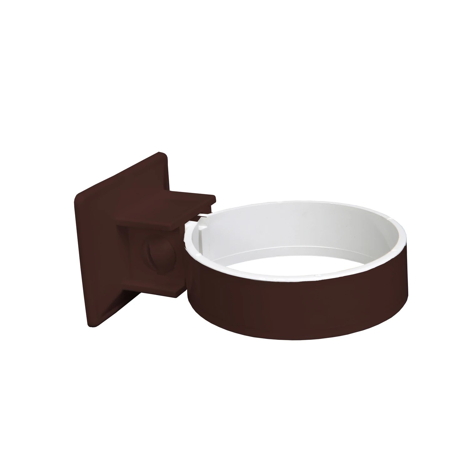 Classic 2.5 In. Brown Vinyl Round Downspout Bracket - Model P14022a