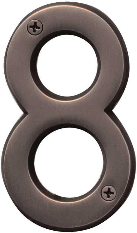 4 In. Oil Rubbed Bronze House Number Eight Br-42owb/8
