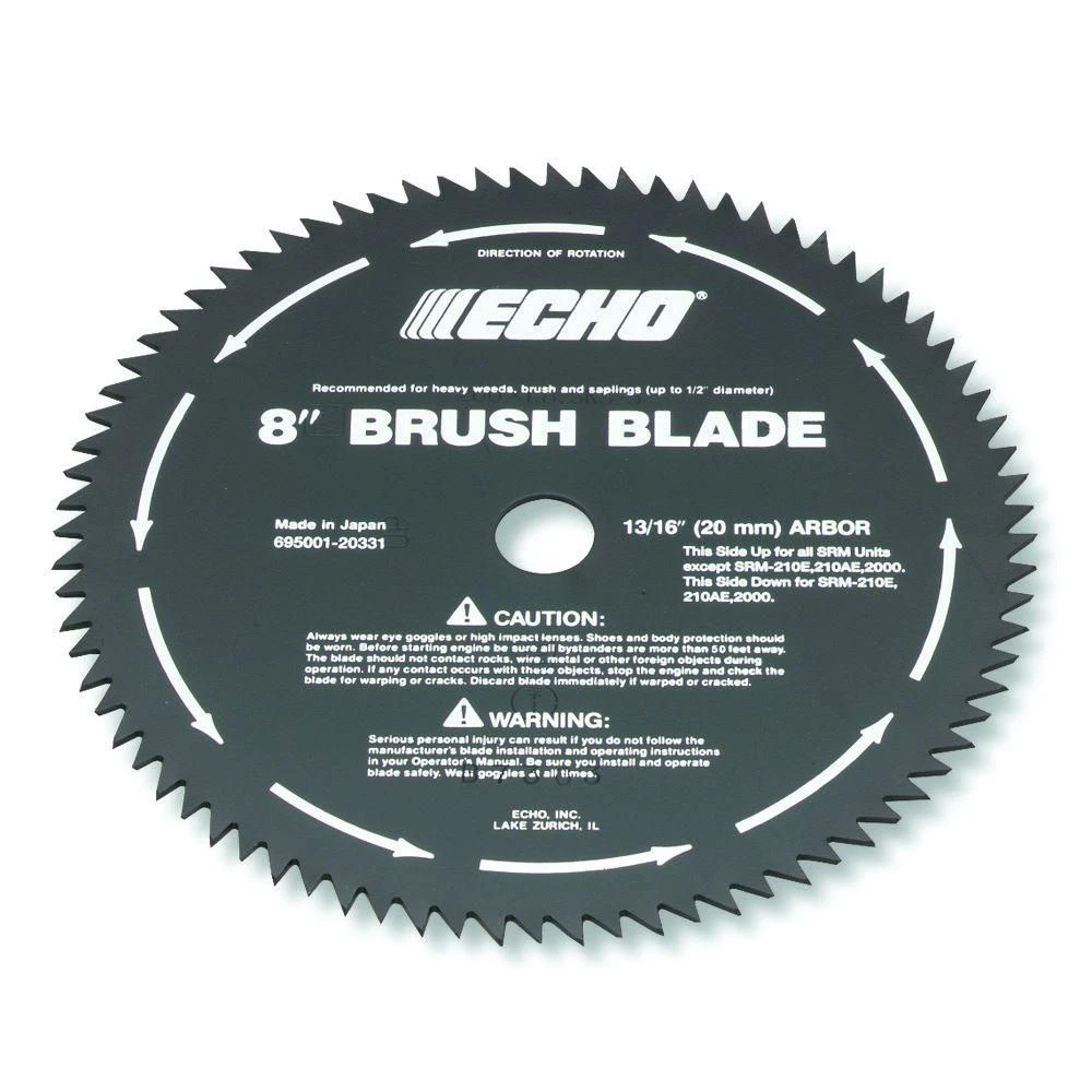 8 Inch 80-tooth Brush Cutter Blade With 20 Mm Arbor