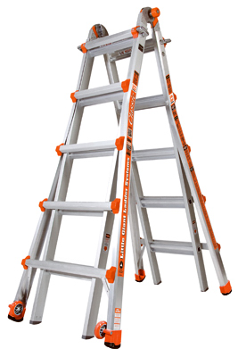 22-foot Aluminum Articulating Ladder, Model 10103lg, 300-pound Capacity