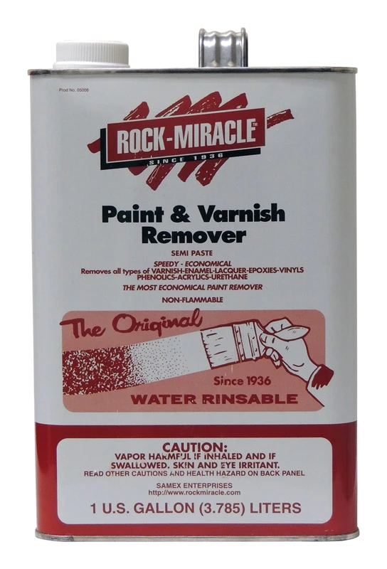 Rock Miracle Paint & Varnish Remover, 1 Gallon - Heavy Duty Formula