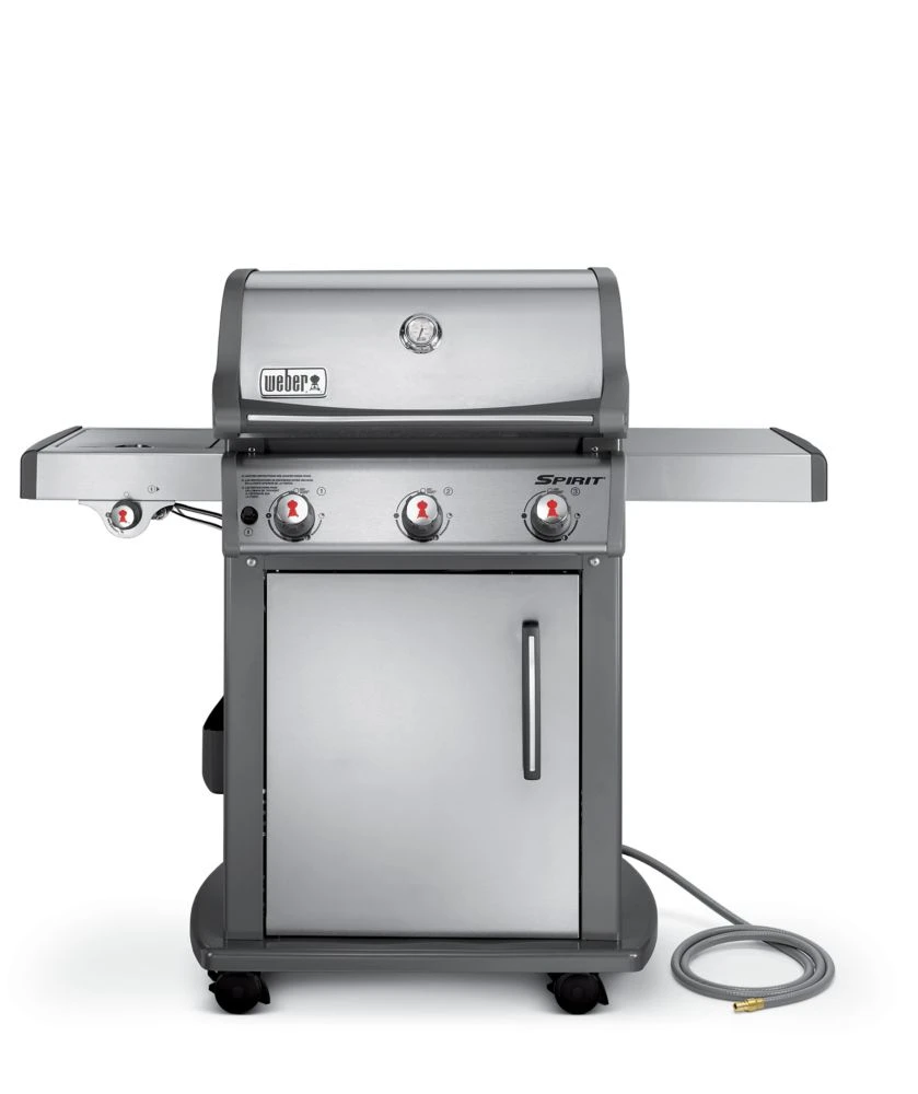 Spirit Sp-320 Natural Gas Grill With Side Burner, 32,000 Btu, Stainless Steel