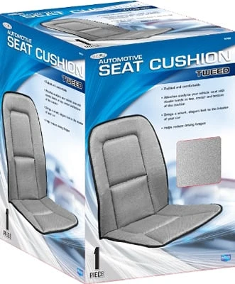 Comfort Tweed Seat Cushion 19762 In Charcoal - Bucket-style Design
