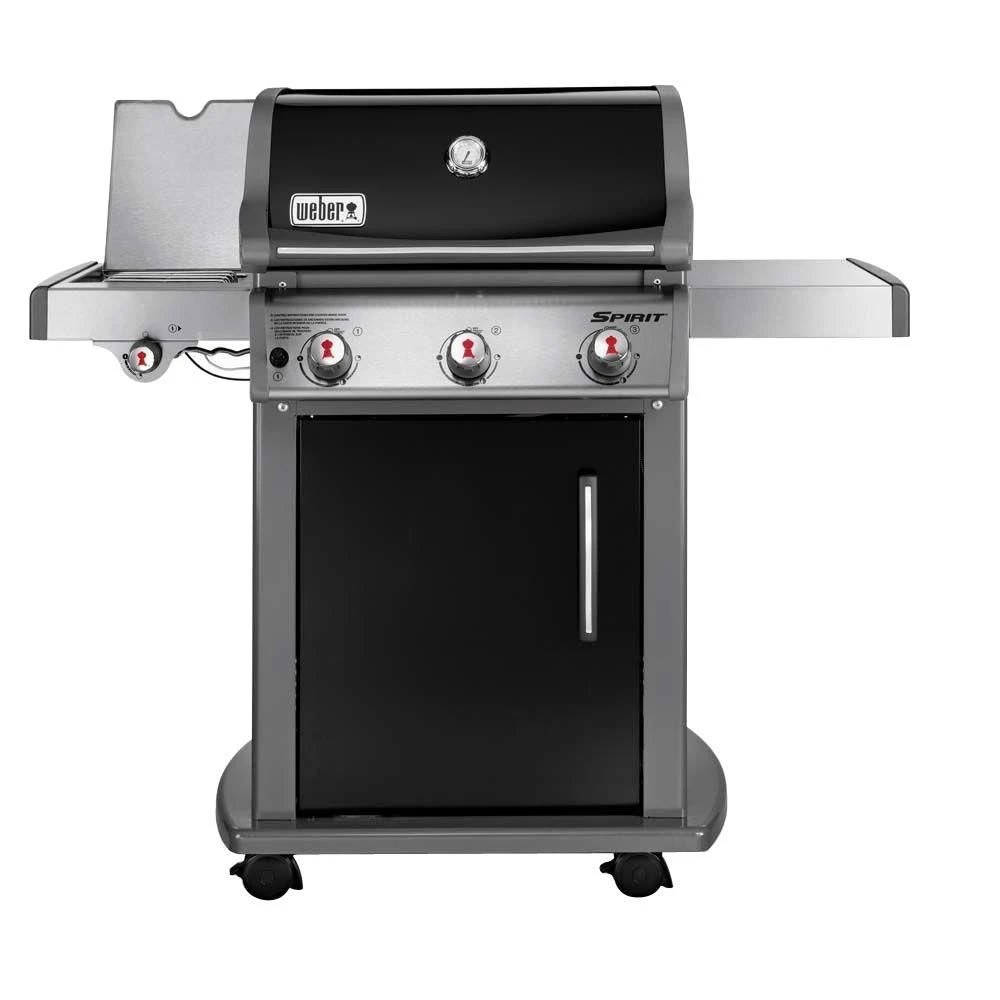 Spirit E-320 Black 3-burner Liquid Propane Gas Grill With Side Burner 32,000 Btu